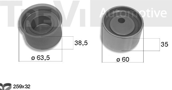 TREVI AUTOMOTIVE Zobsiksnas komplekts KD1376